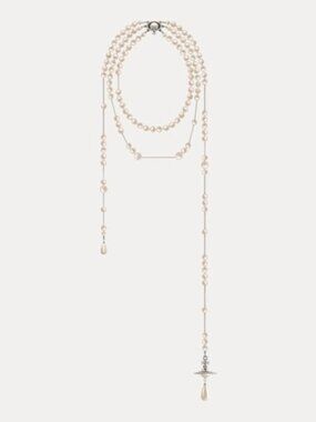 AUTH-Vivienne Westwood Broken pearl necklace